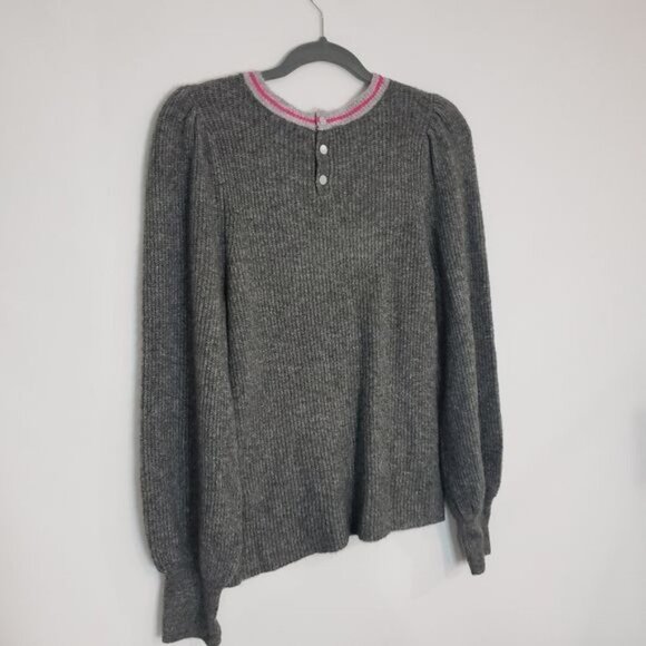NWT Halogen Gray Dark‎ Heather Blouson Sleeve Sweater Size medium - Picture 8 of 8
